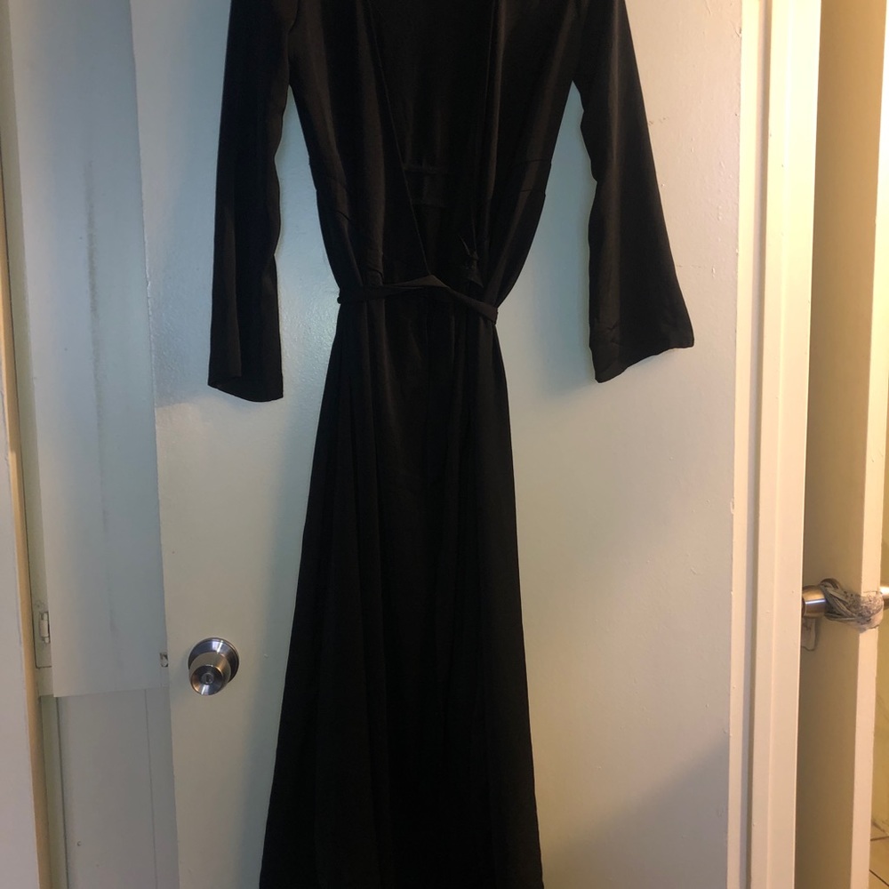 Black wraparound dress